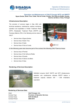 Operation and Maintenance of GALP Energia WTP and