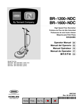 BR-1200-NDC, BR-1600-NDC Operator Manual