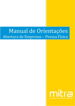 Solicita&ccedil;&atilde;o de abertura de cadastro mobili&aacute;rio
