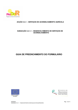 GUIA DE PREENCHIMENTO DO FORMUL&Aacute;RIO
