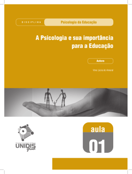 A Psicologia e sua import&acirc;ncia para a Educa&ccedil;&atilde;o - UEPB