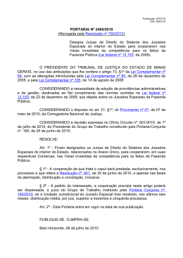 Portaria N&ordm; 2 - Tribunal de Justi&ccedil;a de Minas Gerais
