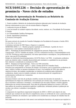 Novo ciclo de estudos