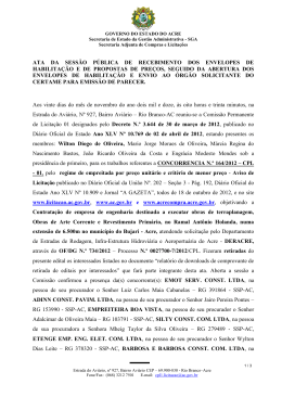 ata da sessão pública de recebimento dos envelopes de habilitação
