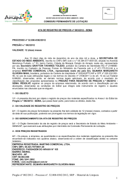 ARP-003/2012 PP-002/2012 - SEMA - Secretaria de Estado do Meio