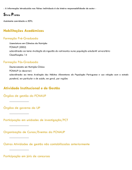 S&iacute;lvia Carina Gon&ccedil;alves Pinh&atilde;o - FCNAUP