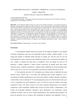 1 A INDUSTRIALIZA&Ccedil;&Atilde;O E A DIN&Acirc;MICA AMBIENTAL: O