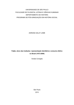 Feij&atilde;o, dono das tradi&ccedil;&otilde;es: representa&ccedil;&atilde;o identir&aacute;ria e consumo