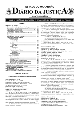 di&aacute;rio da justi&ccedil;a - Portal do Poder Judici&aacute;rio do Estado do Maranh&atilde;o