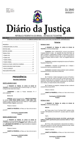DJ 2640 - Tribunal de Justi&ccedil;a do Estado do Tocantins