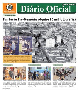 Di&aacute;rio Oficial - S&atilde;o Carlos