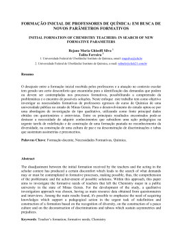 Formação inicial de professores de química