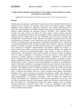 1 Assédio Moral na Relação Aluno-Professor: Uma Análise