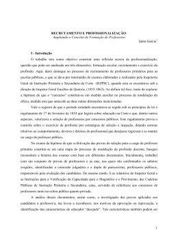 Recrutamento e Profissionaliza&ccedil;&atilde;o