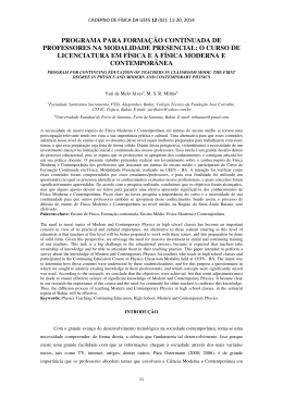 programa para forma&ccedil;&atilde;o continuada de professores na modalidade