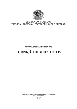 ELIMINA&Ccedil;&Atilde;O DE AUTOS FINDOS