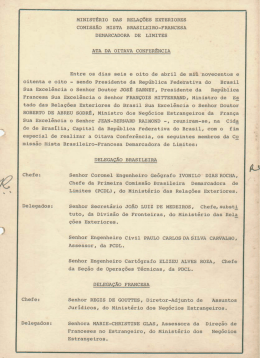 nínIsTEnIo Das armações sxTERIers