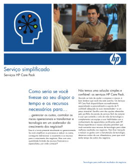 Service made simple: HP Care Pack services brochure