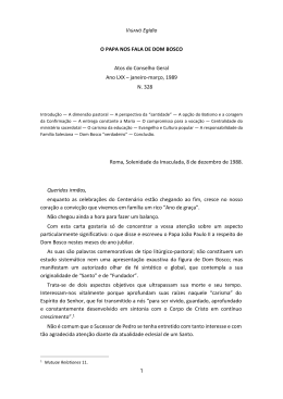 ACG 328 - O Papa nos fala de Dom Bosco (Vigan&ograve;)