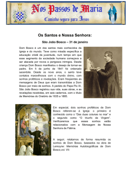 Os Santos e Nossa Senhora: São João Bosco