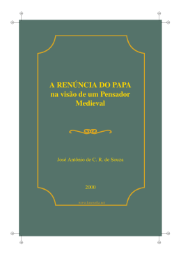 A Ren&uacute;ncia do Papa na vis&atilde;o de um Pensador Medieval