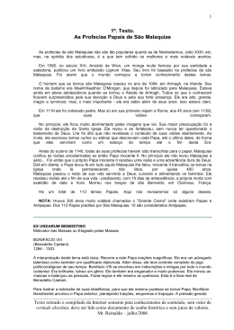 Profecias de S&atilde;o Malaquias