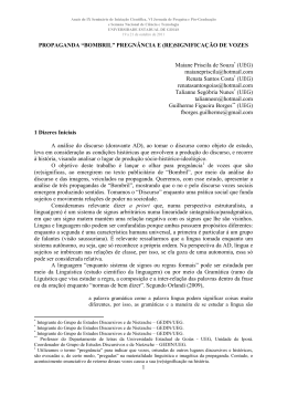 1 PROPAGANDA &ldquo;BOMBRIL&rdquo; PREGN&Acirc;NCIA E (RE)SIGNIFICA&Ccedil;&Atilde;O