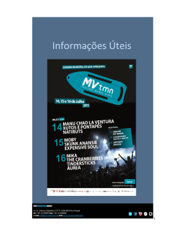 Informa&ccedil;&otilde;es &Uacute;teis - PEV Entertainment