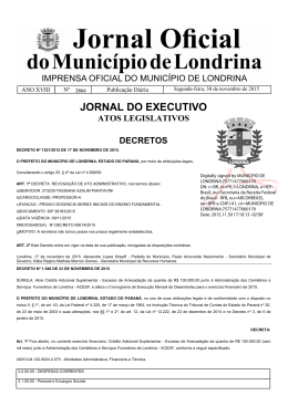 Jornal Oficial n&ordm; 2866 - Companhia de Habita&ccedil;&atilde;o de Londrina