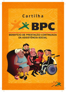 Cartilha BPC - MINISTÉRIO DO Desenvolvimento Social e Combate
