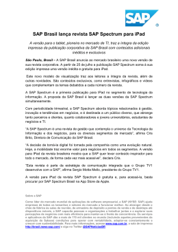 SAP Brasil lan&ccedil;a revista SAP Spectrum para iPad