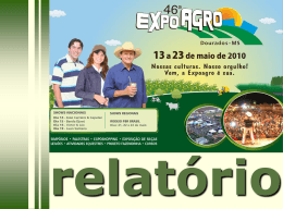 Relatório Expoagro 2010 - Sindicato Rural de Dourados