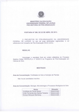 MINISTÉRIO DA EoucAçÃo uNIyERsIDADE FEDE`RAI. DE