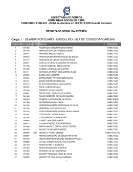 Resultado Geral da 5a Etapa