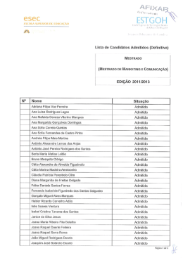 Lista de Candidatos Admitidos