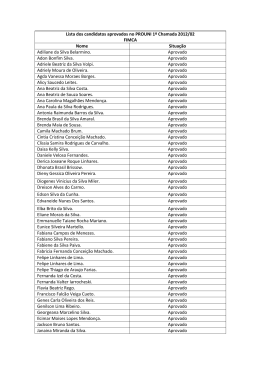 Lista dos candidatos aprovados no PROUNI 1º Chamada 2012/02