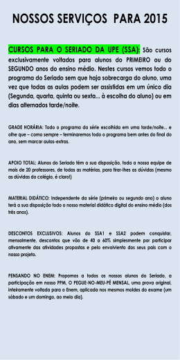 NOSSOS SERVI&Ccedil;OS PARA 2015 CURSOS