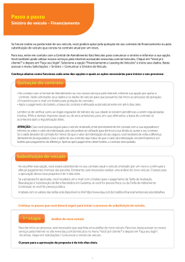 Sinistros de contratos de Financiamento