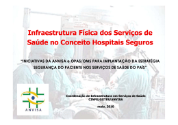 Infraestrutura F&iacute;sica dos Servi&ccedil;os de Sa&uacute;de no Conceito