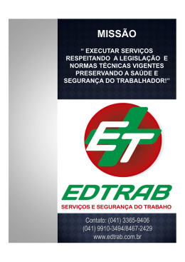 Apresenta&ccedil;&atilde;o Comercial EDTRAB - EDTRAB Seguran&ccedil;a do trabalho