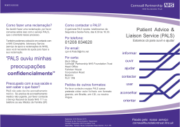 PALS Leaflet Portuguese - Cornwall Foundation Trust