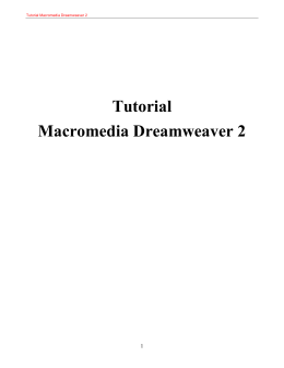 Dreamweaver Tutorial