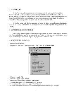 1 - INTRODU&Ccedil;&Atilde;O O ArcPad &eacute; um software de mapeamento e