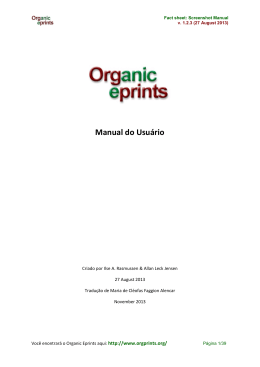 Manual do Usuário para Organic Eprints