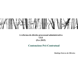 Oliveira, Rodrigo Esteves de – Contencioso pré
