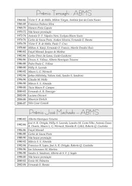 Prêmio Terzaghi - ABMS Prêmio José Machado – ABMS