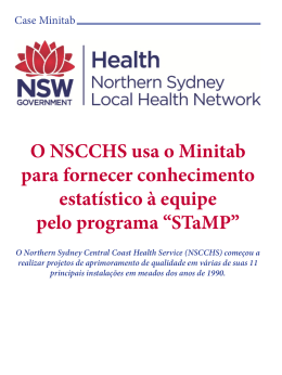 O NSCCHS usa o Minitab para fornecer conhecimento