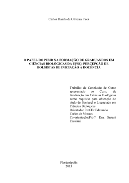 Carlos Danilo de Oliveira Pires O PAPEL DO PIBID NA