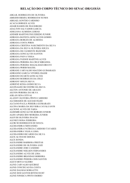 Relação de Corpo Técnico