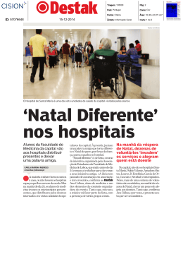 `Natal Diferente` nos hospitais